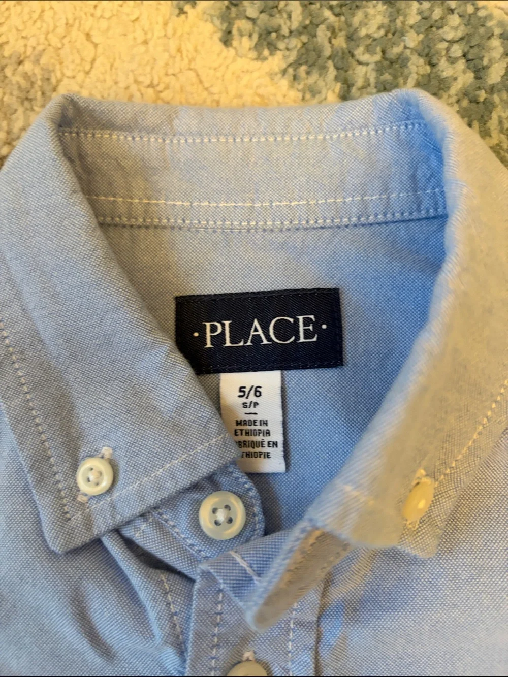 The Children's Place Light Blue Button-Down Oxford Shirt